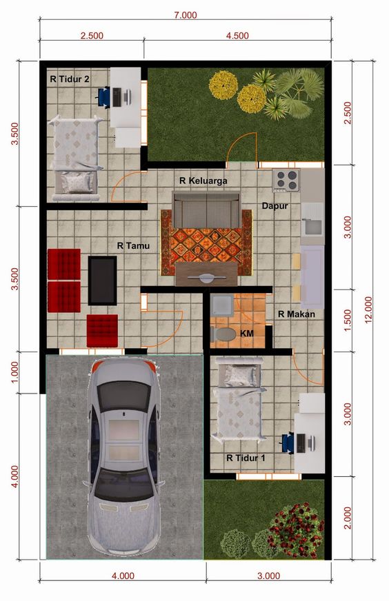 denah rumah minimalis