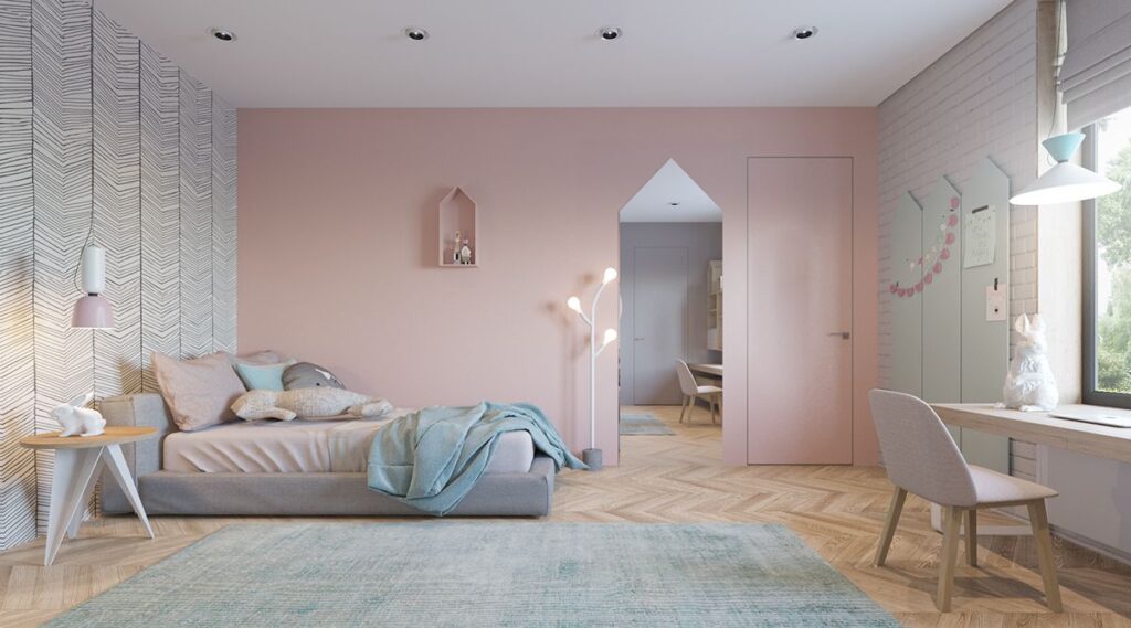 kamar warna pink