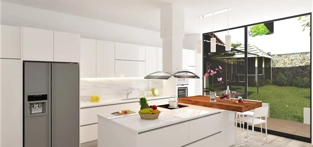modern kitchen set