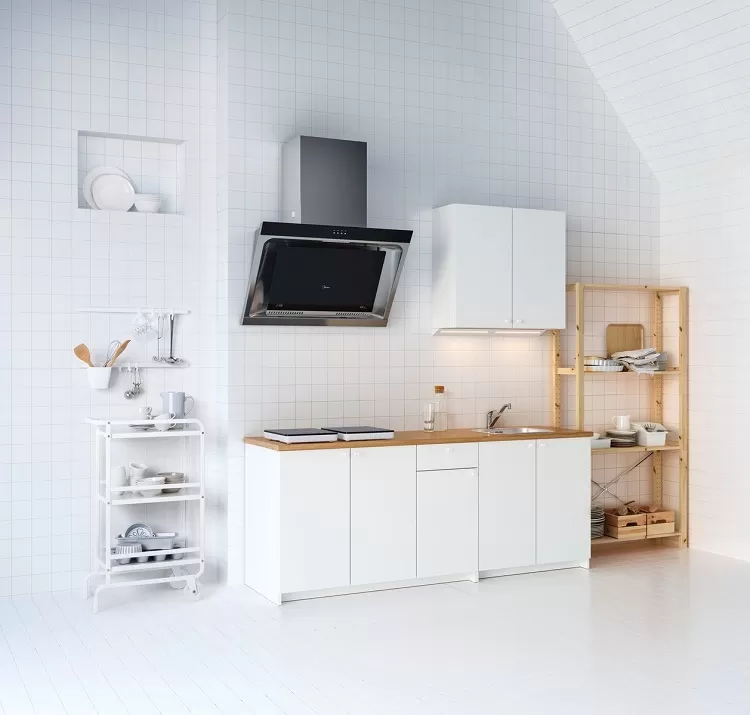 Contoh kitchen set dengan desain rangka efisien