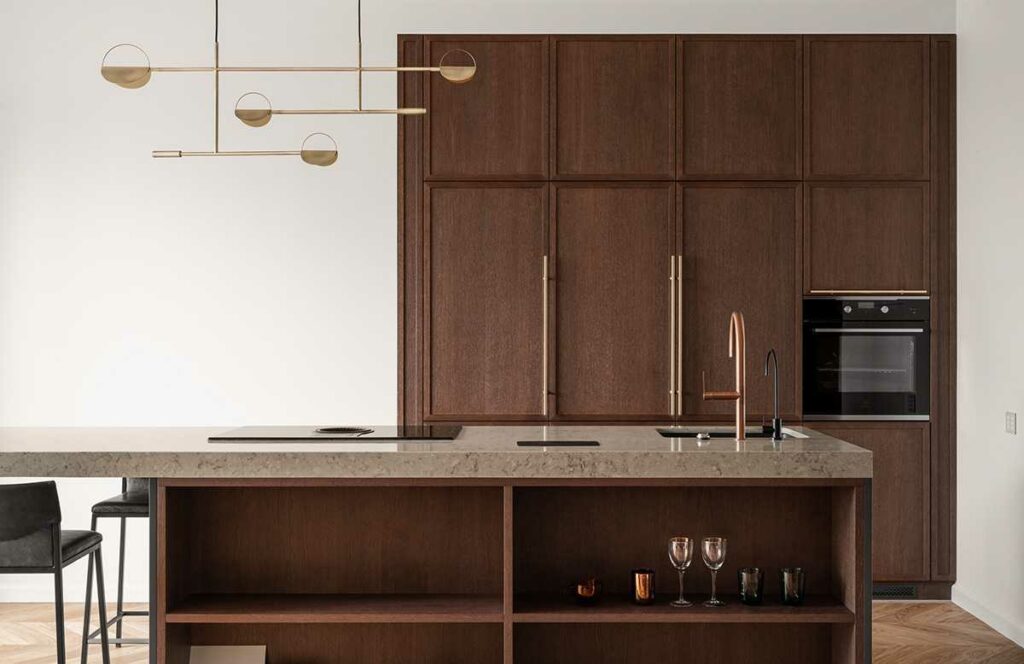 Desain rangka kitchen set untuk efisiensi ruang