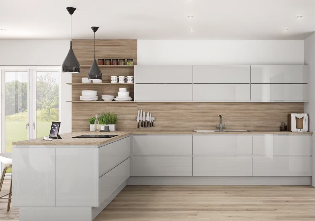 contoh desain kitchen set minimalis modern