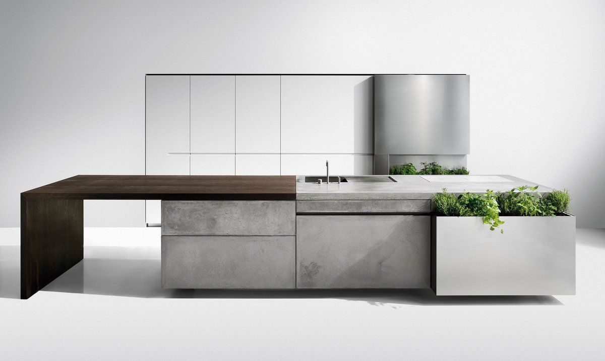 desain kitchen set beton