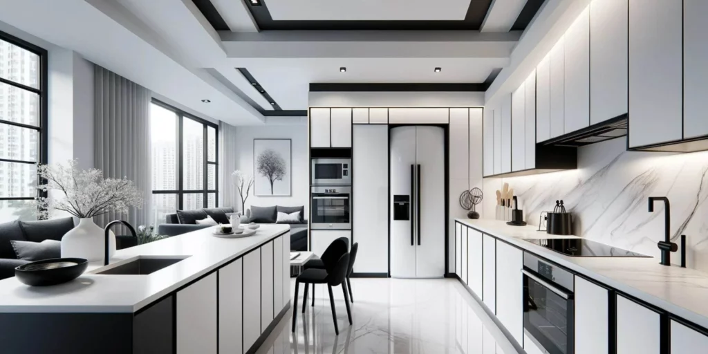 kitchen set hitam putih