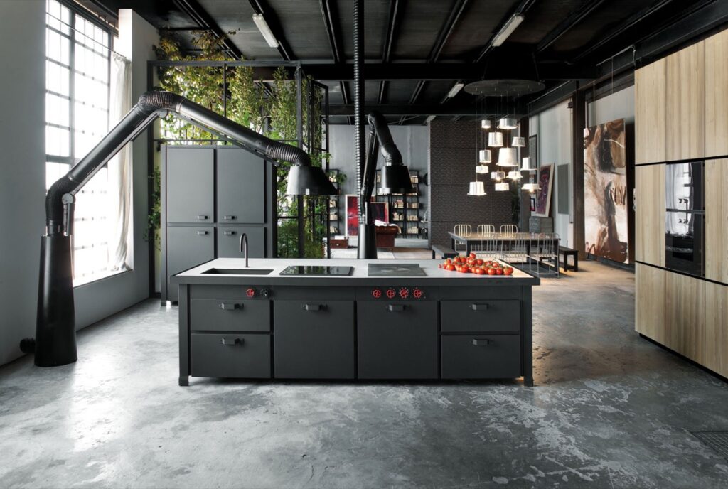 kitchen set industrial minimalis