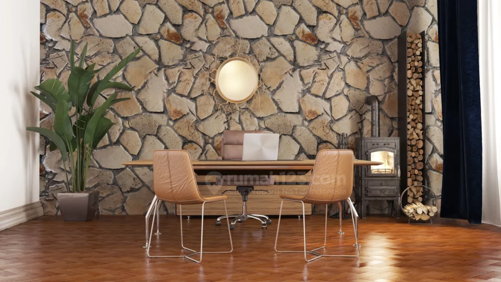 Desain Interior dengan Keramik Dinding Batu Alam