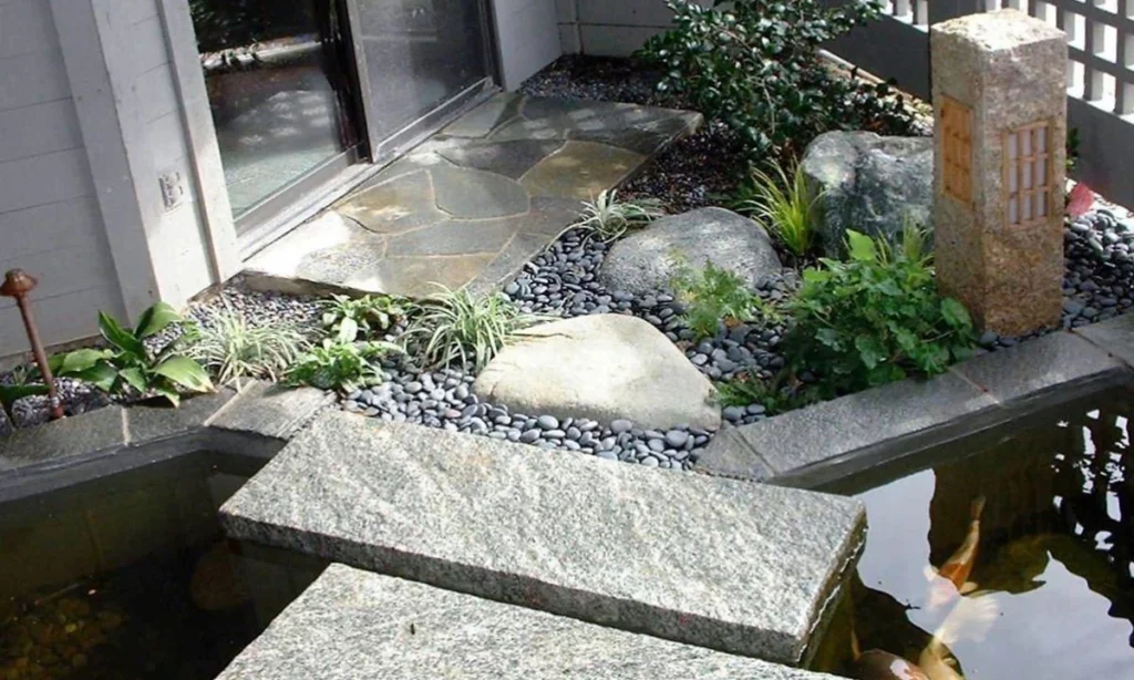 Desain Taman Kering Minimalis dengan Batu Alam