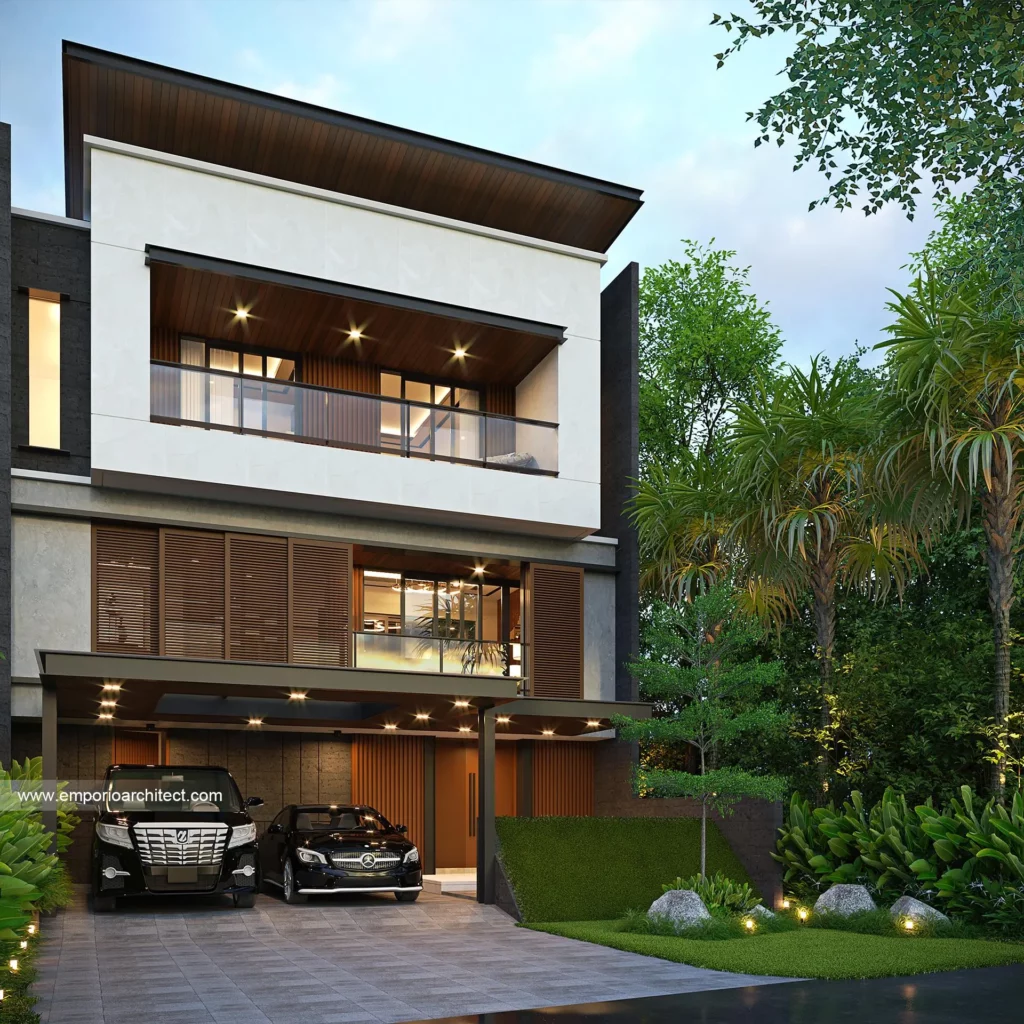 ide desain rumah mewah 3 lantai dengan gaya minimalis modern