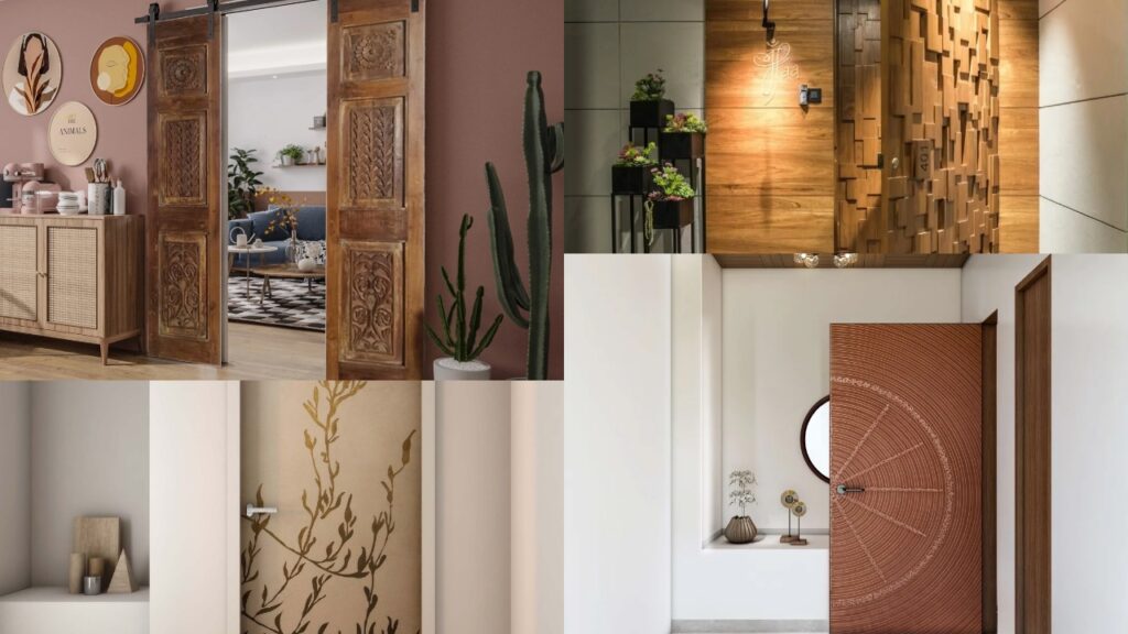 Screenshot dari katalog pintu yang menunjukkan pilihan model pintu unik